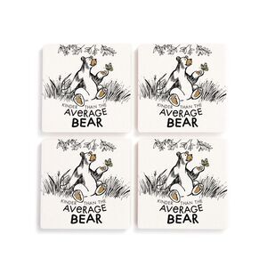 Black Bear Coaster "Kinder than the Average Bear" by Jeff Fleming Bearfoots
